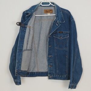 VTG 90's Wrangler Denim Jacket Size 48 XL Made in USA Cowboy Western Jean M-159